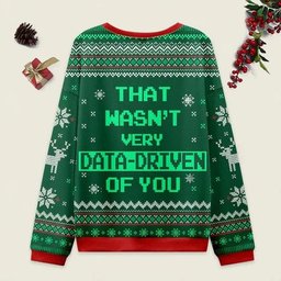 Ugly Christmas Sweater That Wasn't Very Data Driven Of You Highlight Green Sweatshirt