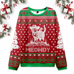 Meowdy Cat Ugly Christmas Sweater