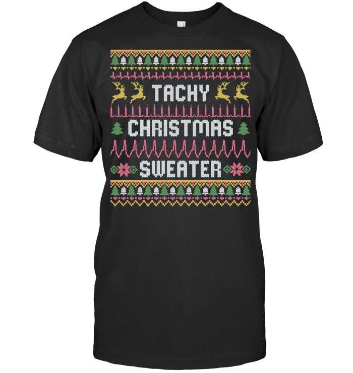Funny Tachy Christmas Sweater Medical Cardiac Icu Nurse Ugly Sweatshirt