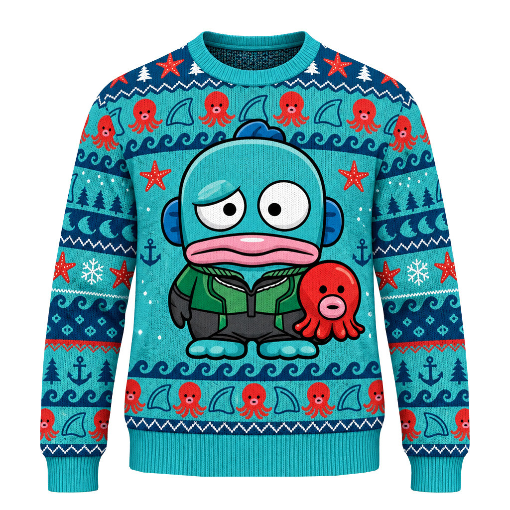 Hello Kitty And Friends Sanrio X The Boys Hangyodon As The Deep Ugly Christmas Sweater 2026
