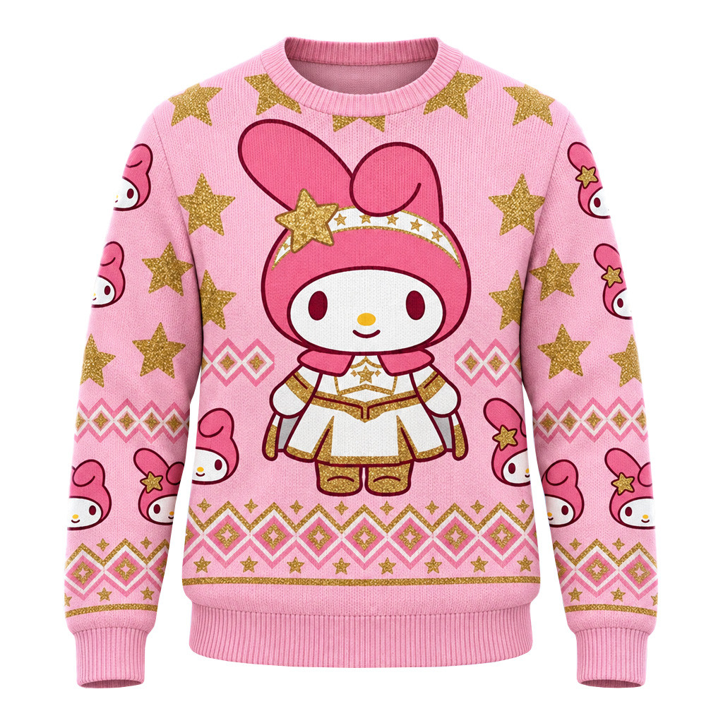 Hello Kitty x The Boys Funny Pink Pattern Ugly Christmas Sweater 2026