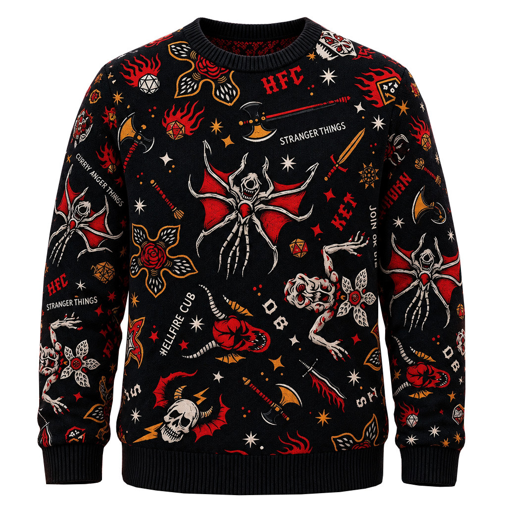 Hellfire Club Demogorgon Mind Flayer Stranger Things Ugly Sweater