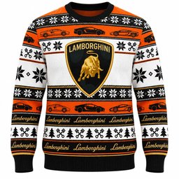 Lamborghini Logo Sports Car Christmas 2026 Ugly Sweater