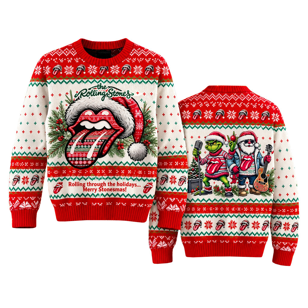 The Rolling Stones Merry Stonesmas 2026 Ugly Christmas Sweater for The Rolling Stones Fans