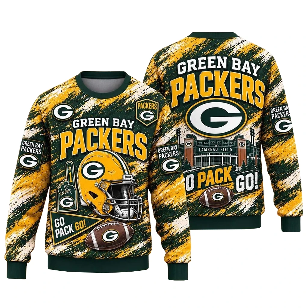 Green Bay Packers 2026 Go Pack Go Ugly Christmas Sweater