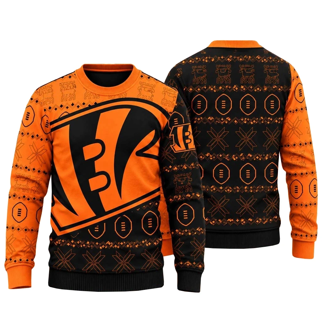 Cincinnati Bengals 2026 Ugly Christmas Sweater for Football Fans