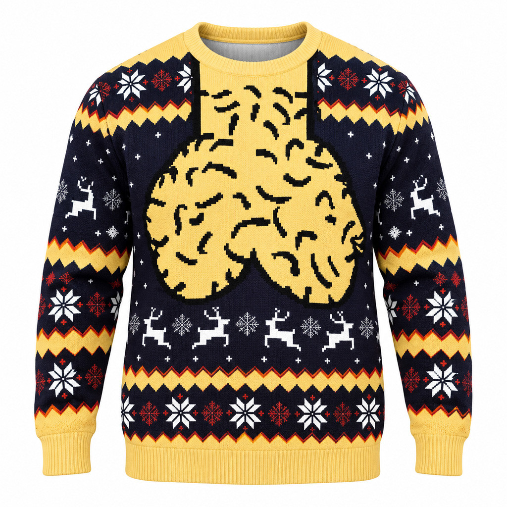 Funny Men’s Jingle Balls 2026 Navy Ugly Christmas Sweater