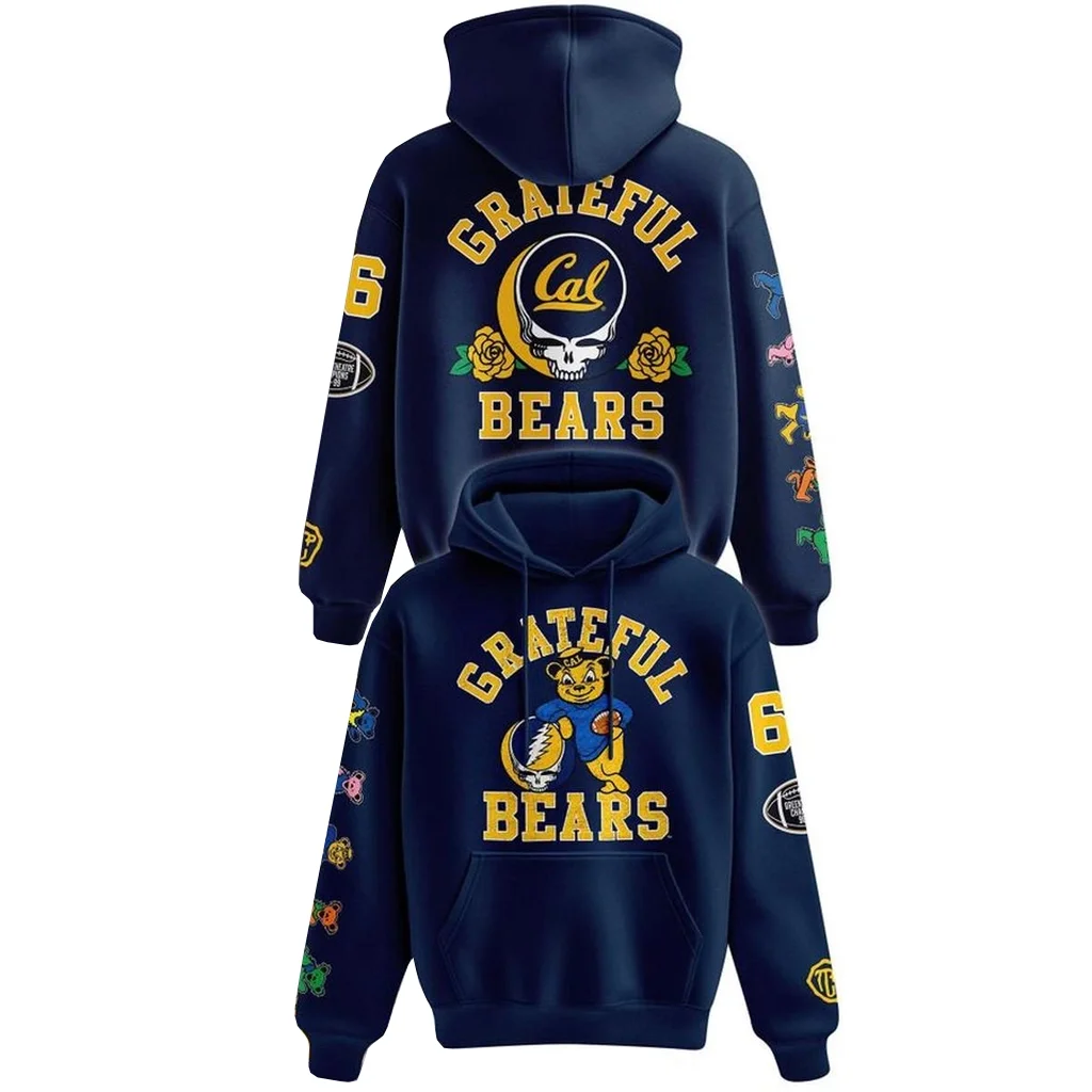 California Golden Bears x Grateful Dead 2026 Navy Hoodie