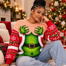 Funny Boobs Naughty Christmas Ugly Sweater
