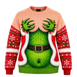 Funny Boobs Naughty Christmas Ugly Sweater
