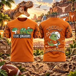 Texas Longhorns x Dinosaur 2026 Burnt Orange Shirt