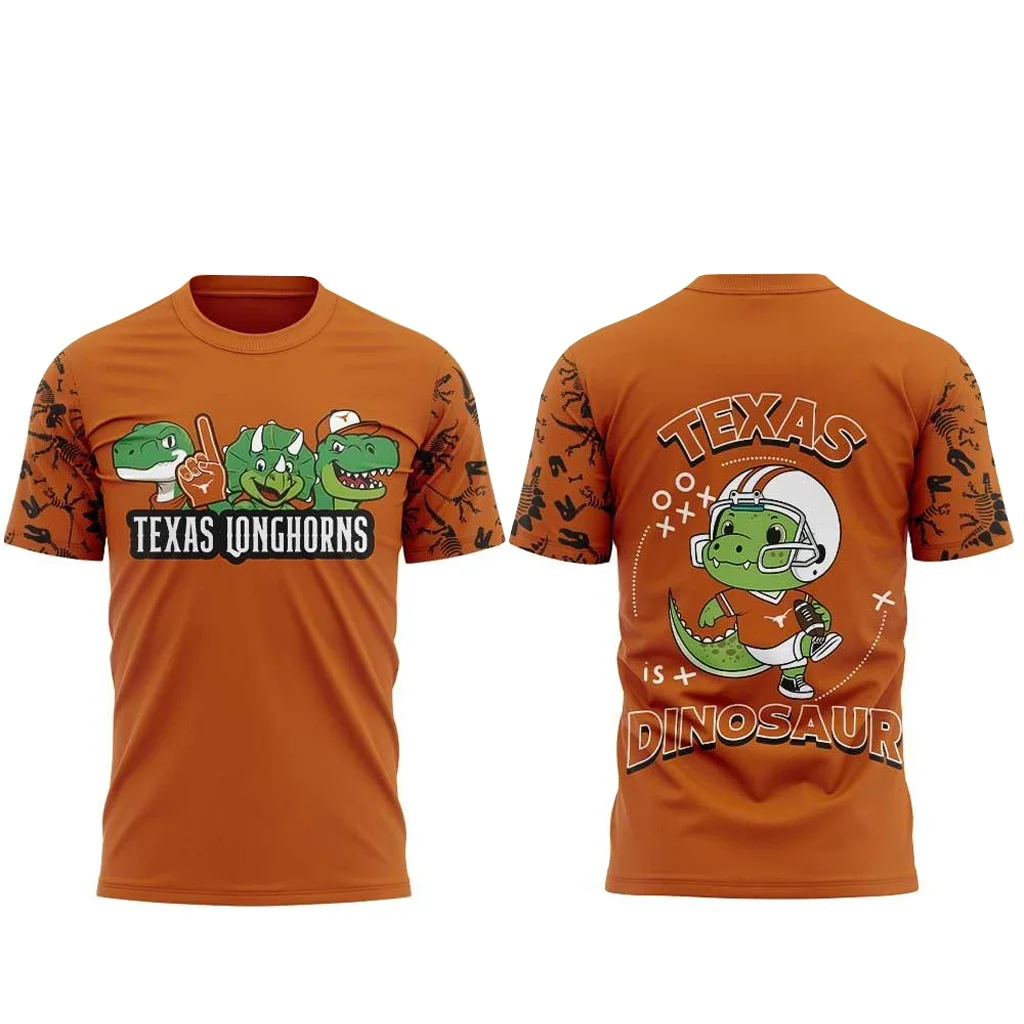 Texas Longhorns x Dinosaur 2026 Burnt Orange Shirt