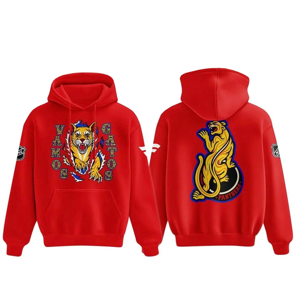 Florida Panthers 2026 The New Vamos Gatos Red Hoodie