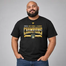 Milwaukee Brewers Black 2026 National League Champions Roster Shirt