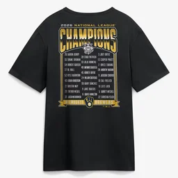Milwaukee Brewers Black 2026 National League Champions Roster Shirt