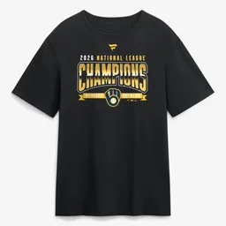 Milwaukee Brewers Black 2026 National League Champions Roster Shirt