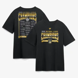 Milwaukee Brewers Black 2026 National League Champions Roster Shirt