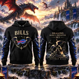 Buffalo Bills x Fourth Wing Night 2026 Black Graphic Hoodie for Football and Fourth Wing Fans