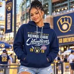 Milwaukee Brewers National League Champions 2026 Graphic Hoodie for Baseball Fans