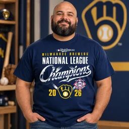 Milwaukee Brewers National League Champions 2026 Graphic Shirt for Baseball Fans