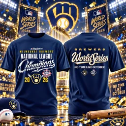 Milwaukee Brewers National League Champions 2026 Graphic Shirt for Baseball Fans