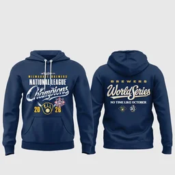 Milwaukee Brewers National League Champions 2026 Graphic Hoodie for Baseball Fans