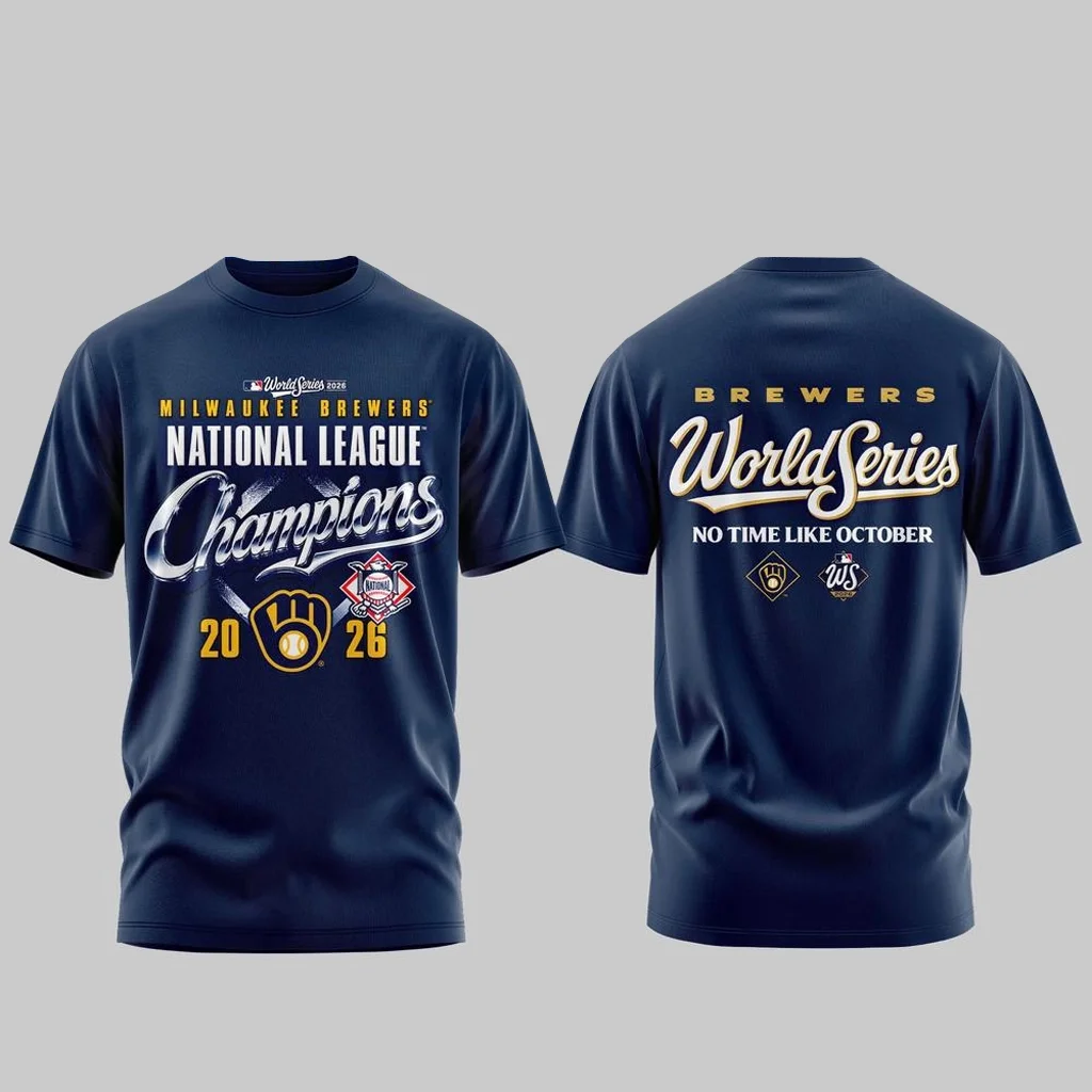 Milwaukee Brewers National League Champions 2026 Graphic Shirt for Baseball Fans