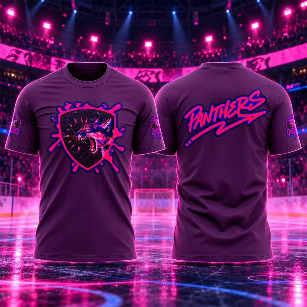 Florida Panthers Pink In The Rink Night 2026 Purple Shirt