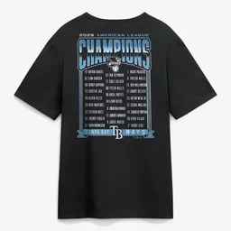 Tampa Bay Rays Black 2026 American League Champions Roster T-Shirt