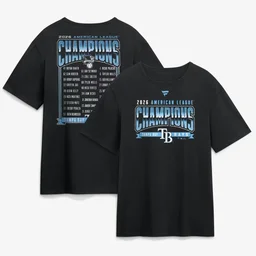 Tampa Bay Rays Black 2026 American League Champions Roster T-Shirt