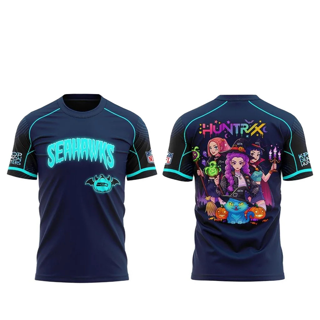 Seattle Seahawks x K-Pop Demon Hunters Halloween Night 2026 Shirt