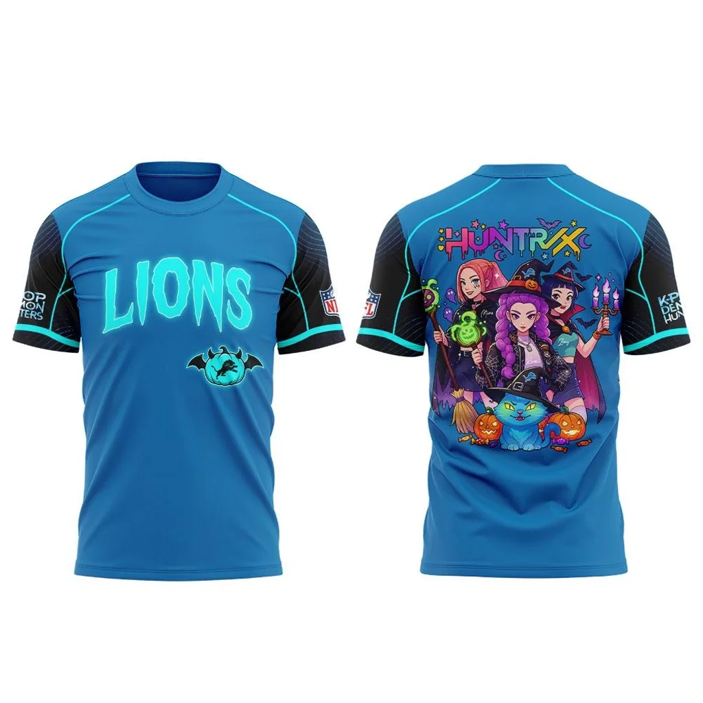Detroit Lions x K-Pop Demon Hunters Halloween Night 2026 Shirt