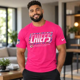 Kansas City Chiefs 2026 Crucial Catch Sideline Standard Issue Pink Shirt