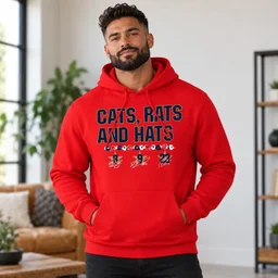 Florida Panthers Hockey Cats & Rats & Hats Graphic Hoodie for Hockey Fans