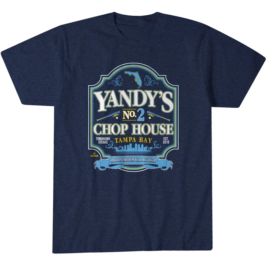 Tampa Bay Rays Yandy Díaz Yandy's Chop House Graphic Shirt for Baseball Fans
