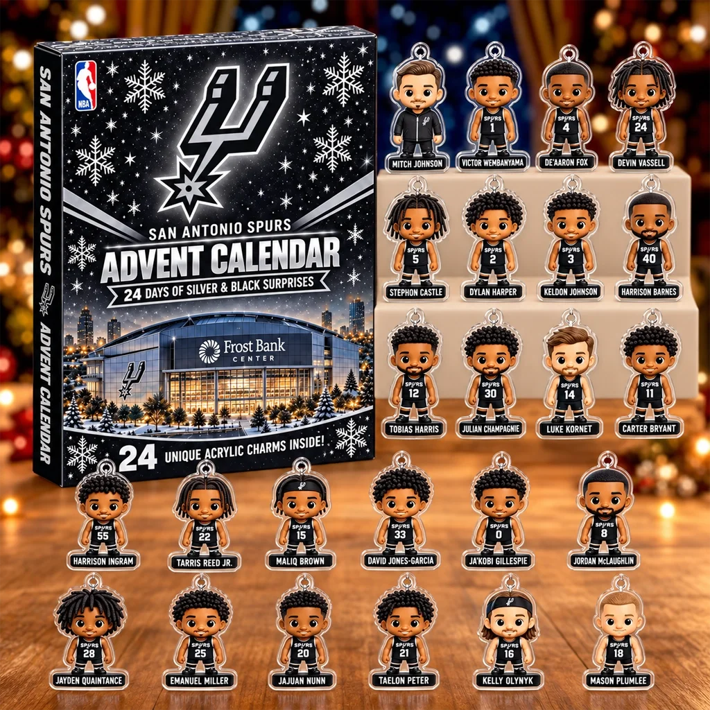 San Antonio Spurs Collectible Advent Calendar 2026 24 Days Of Silver And Black Surprises