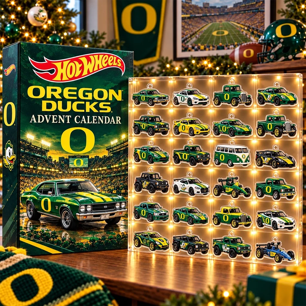 Oregon Ducks Hot Wheels Advent Calendar