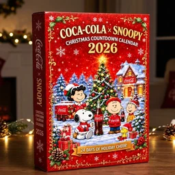 Coca-Cola x Snoopy Christmas Advent Calendar 2026-24 Days Holiday Countdown
