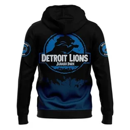 Detroit Lions x Jurassic Park 2026 Graphic Hoodie for Football and Jurassic Park Fans
