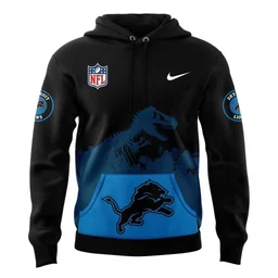 Detroit Lions x Jurassic Park 2026 Graphic Hoodie for Football and Jurassic Park Fans