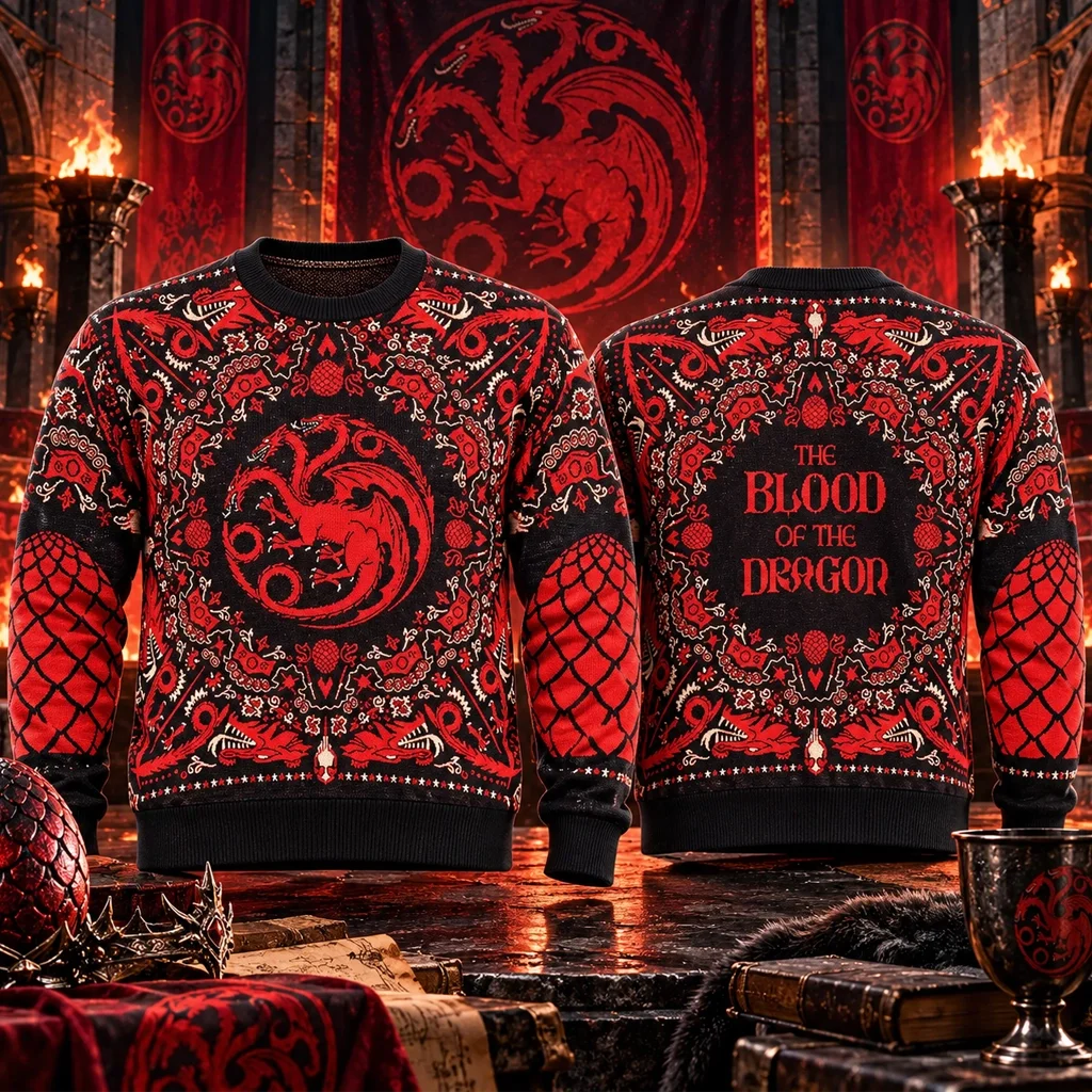 House of the Dragon Targaryen Ugly Christmas Sweater