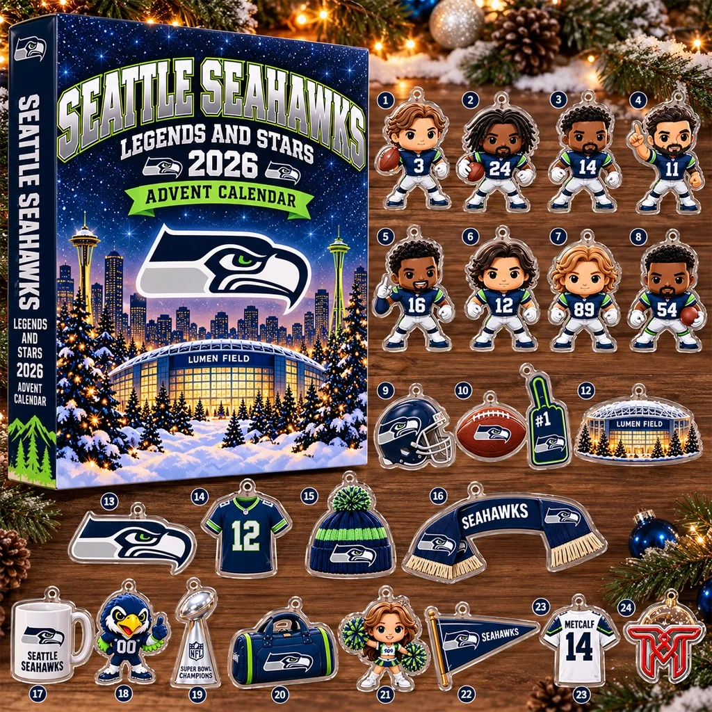 Seattle Seahawks Legends And Stars 2026 Advent Calendar for Football Fans