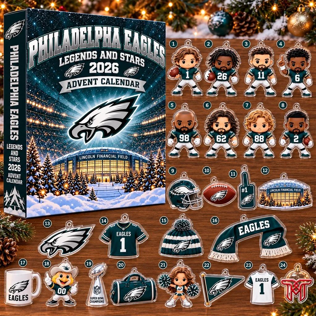 Philadelphia Eagles Legends And Stars 2026 Advent Calendar for Football Fans