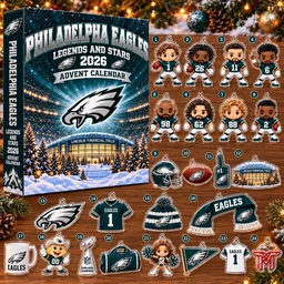 Philadelphia Eagles Legends And Stars 2026 Advent Calendar for Football Fans