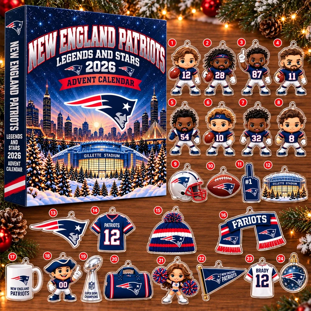New England Patriots Legends And Stars 2026 Advent Calendar for Football Fans