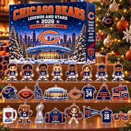 Chicago Bears Legends And Stars 2026 Advent Calendar for Football Fans
