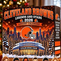 Cleveland Browns Legends And Stars 2026 Advent Calendar for Football Fans