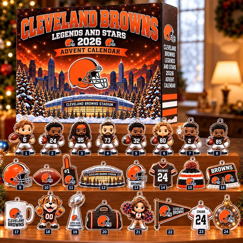 Cleveland Browns Legends And Stars 2026 Advent Calendar for Football Fans
