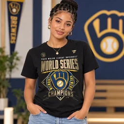 Milwaukee Brewers Black 2026 World Series Champions Locker Room Shirt