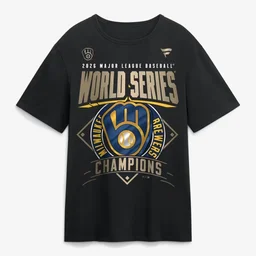 Milwaukee Brewers Black 2026 World Series Champions Locker Room Shirt